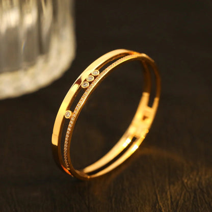 [Am Jewelry]Move Romane Diamond Bangle Bracelet
