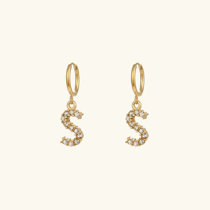 [AM Jewels]Wilhemina Initial Letter Earrings