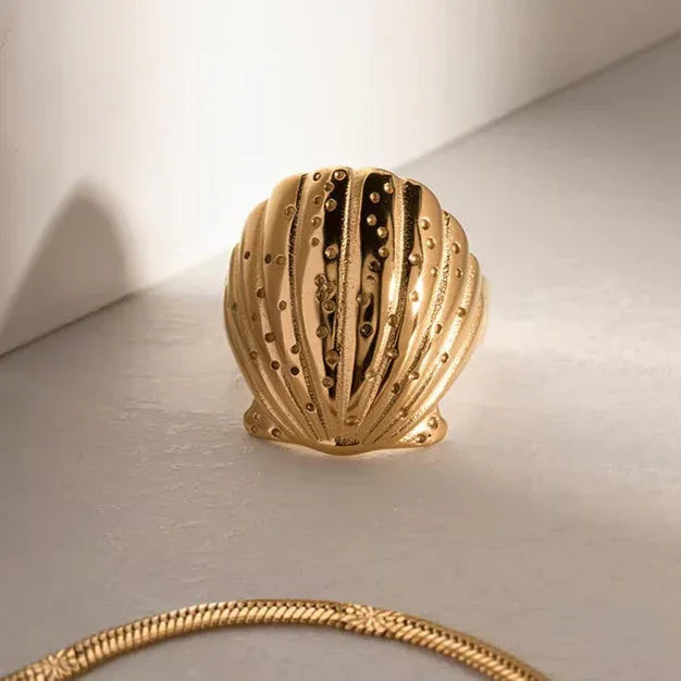 [AM Jewels]Aloha Gold Seashell Ring