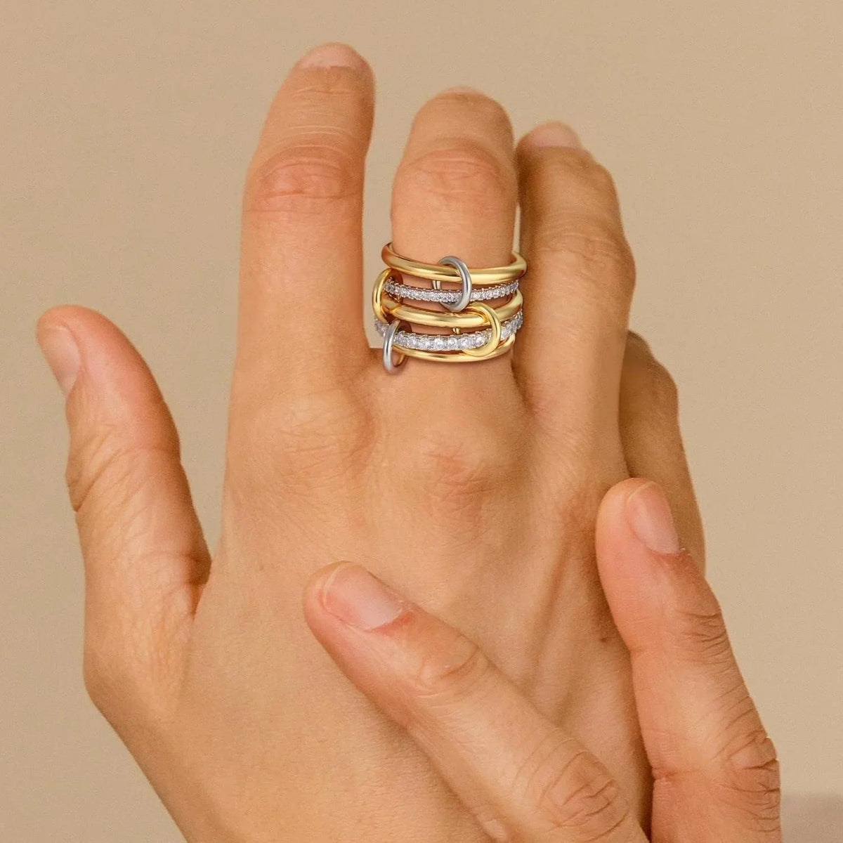 [AM Jewels]Vera Stacked Diamond Ring