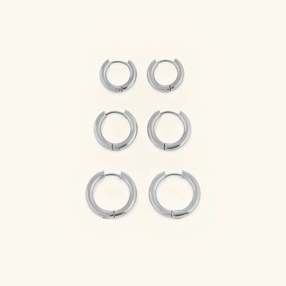[AM Jewels]Classic Round Hoops