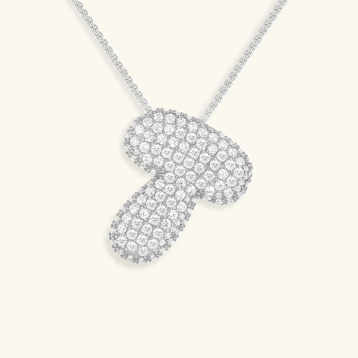 [AM Jewels]Bubble Initial Diamond Necklace