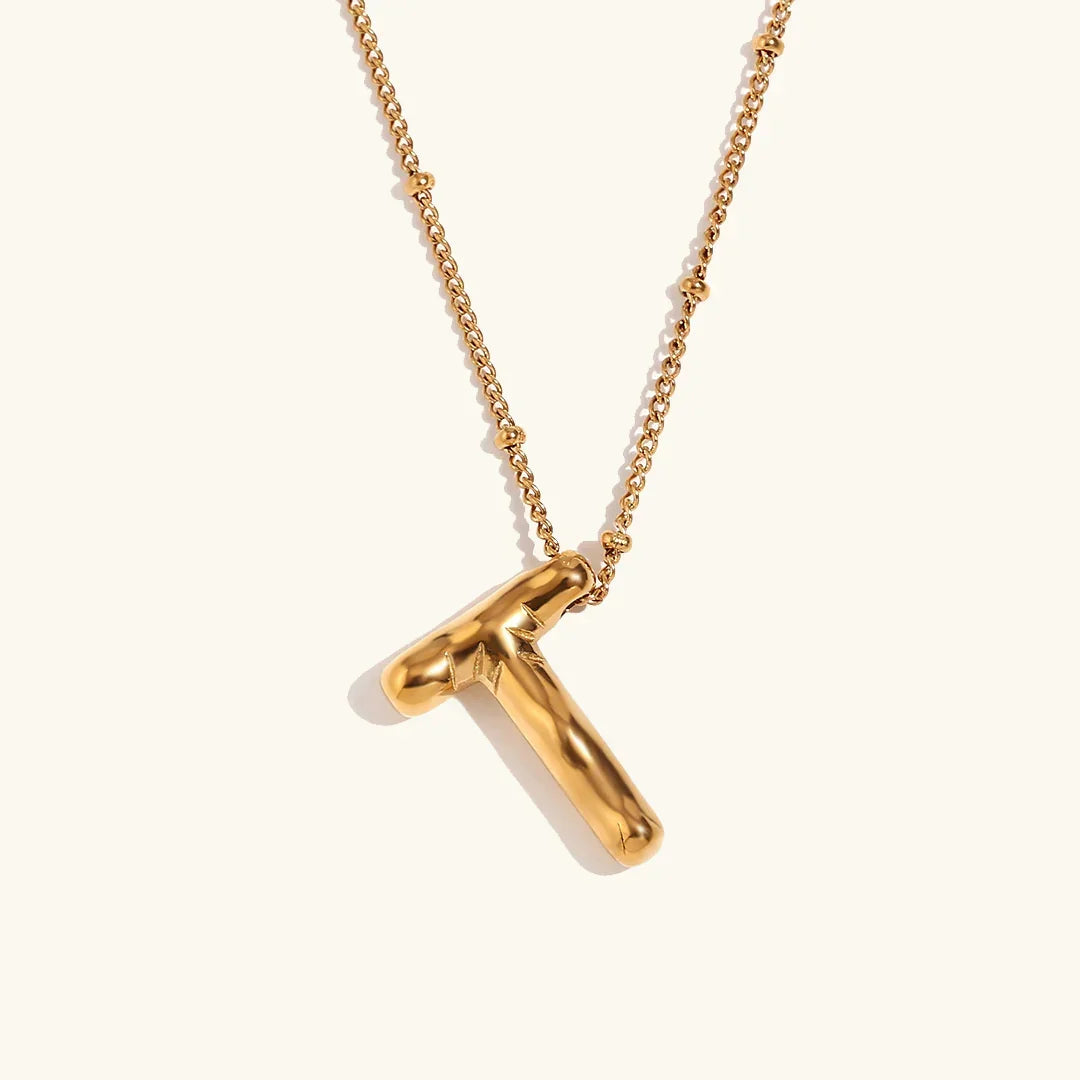 [AM Jewels]Balloon Gold Initial Necklace