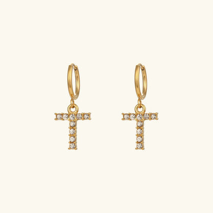 [AM Jewels]Wilhemina Initial Letter Earrings