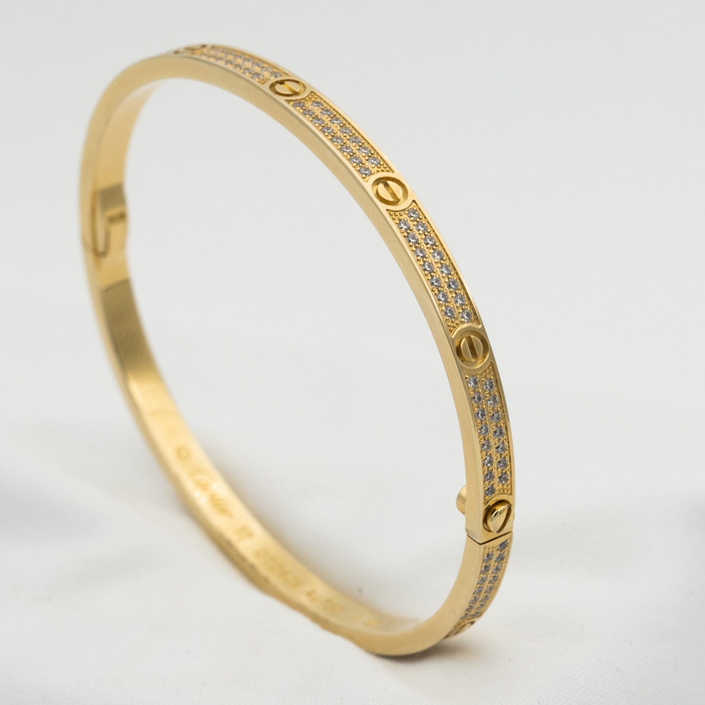[Am jewelry]LOVE BRACELET 3.65MM DIAMOND-PAVED