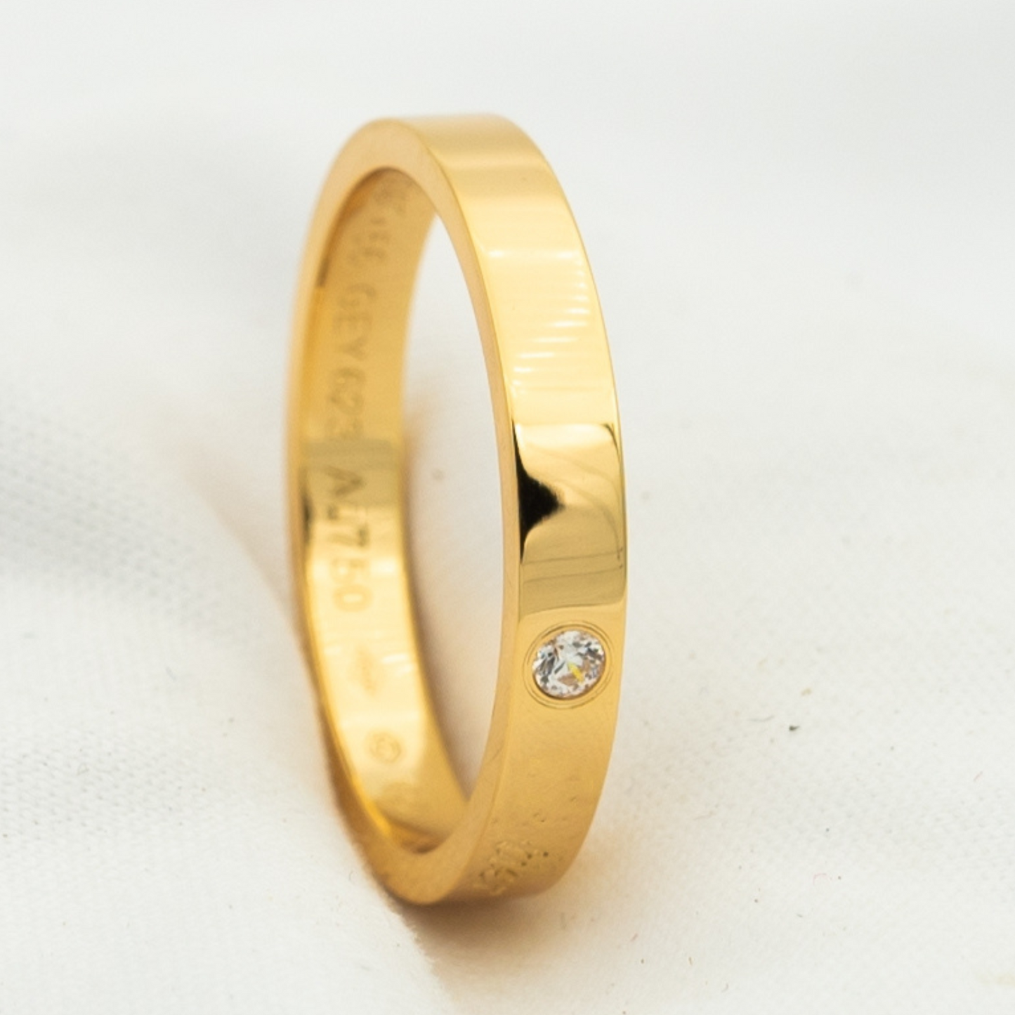 [Am jewelry]LOVE RING 4MM 1 DIAMOND