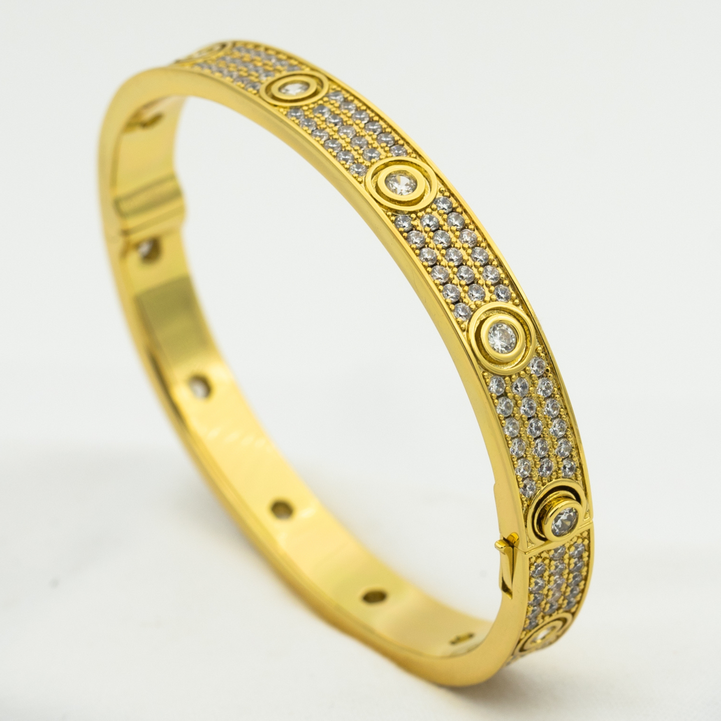 [Am jewelry]LOVE BRACELET 6.1MM DIAMOND-PAVED 10 BIG DIAMONDS