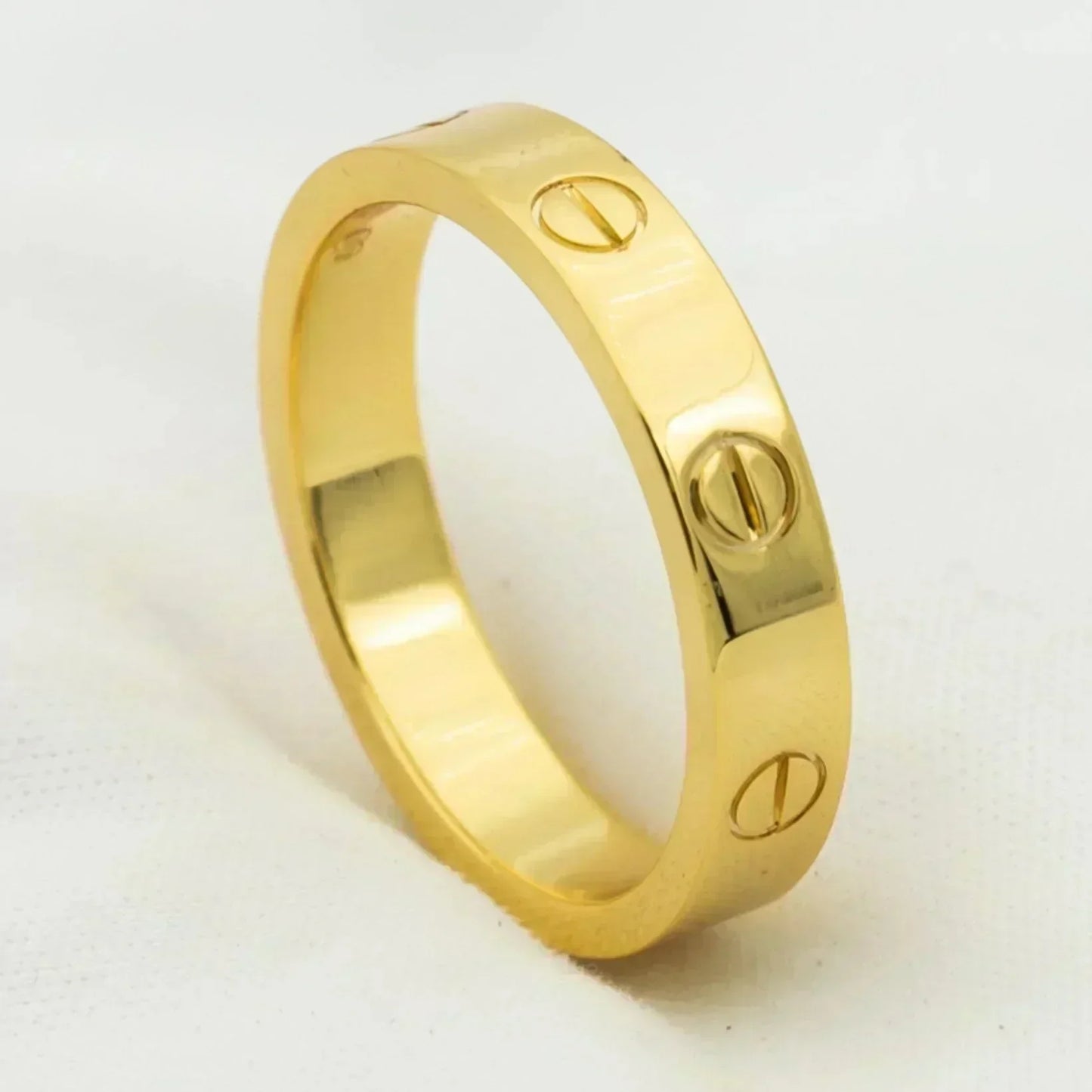 [Am jewelry]LOVE RING 4MM 1 DIAMOND GOLD