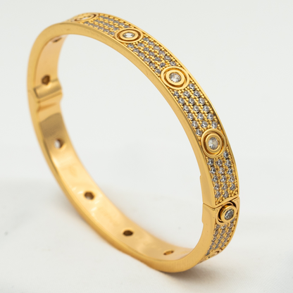 [Am jewelry]LOVE BRACELET 6.1MM DIAMOND-PAVED 10 BIG DIAMONDS