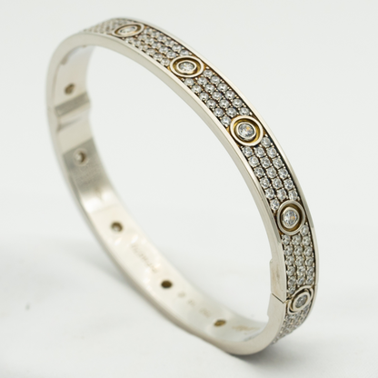 [Am jewelry]LOVE BRACELET 6.1MM DIAMOND-PAVED 10 BIG DIAMONDS