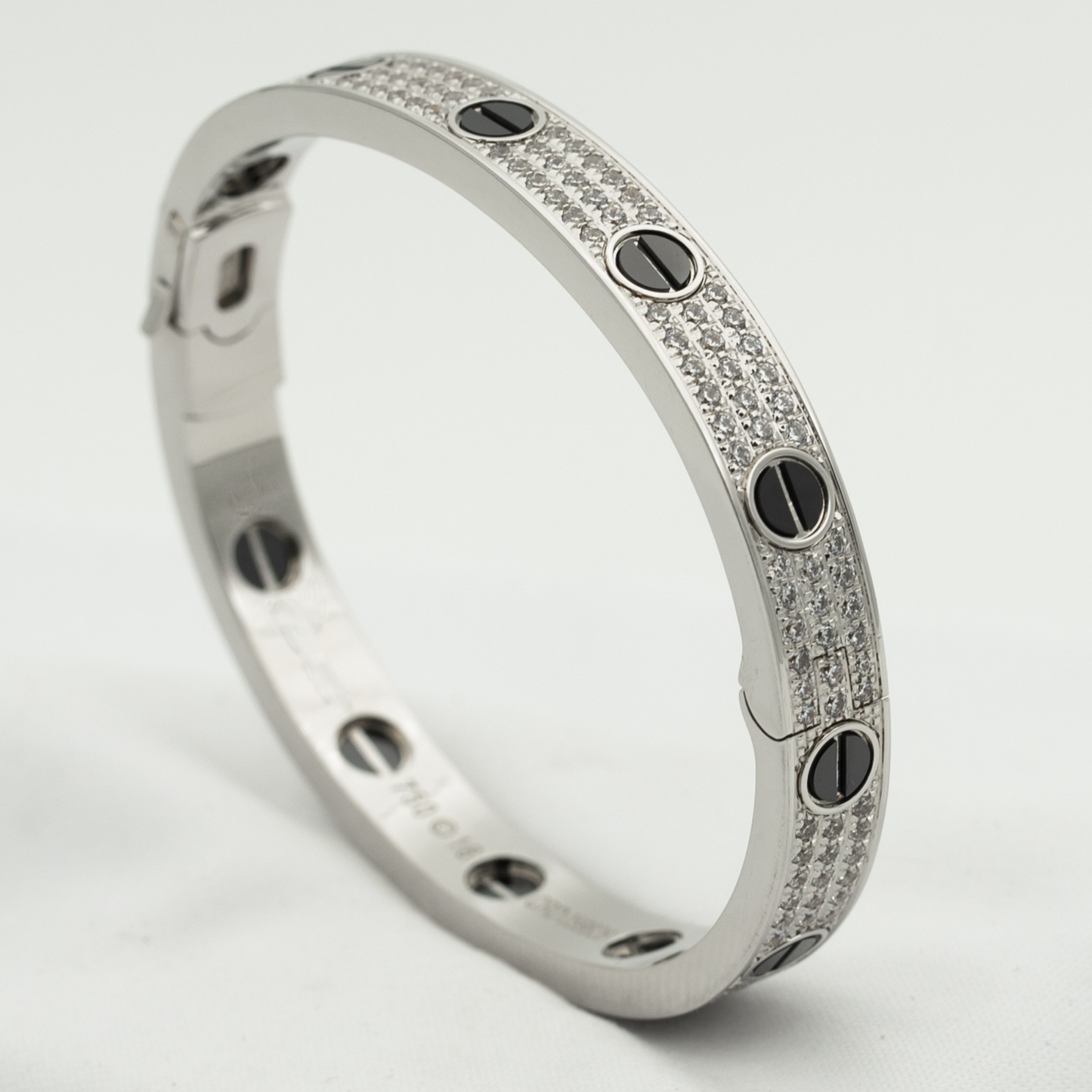 [Am jewelry]LOVE BRACELET 6.1MM DIAMOND-PAVED CERAMIC