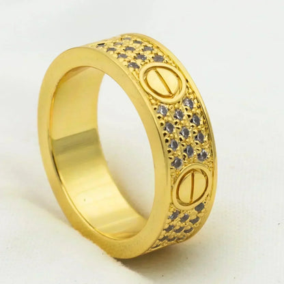 [Am jewelry]LOVE RING 5.5MM DIAMONDS PAVED