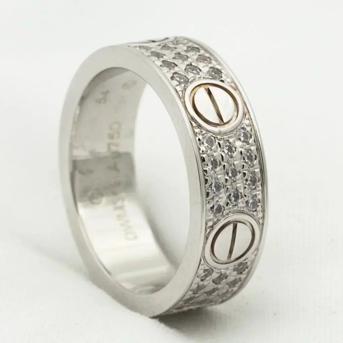 [Am jewelry]LOVE RING 5.5MM DIAMONDS PAVED