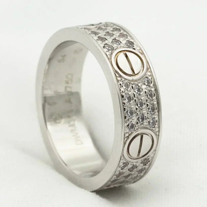 [Am jewelry]LOVE RING 5.5MM DIAMONDS PAVED