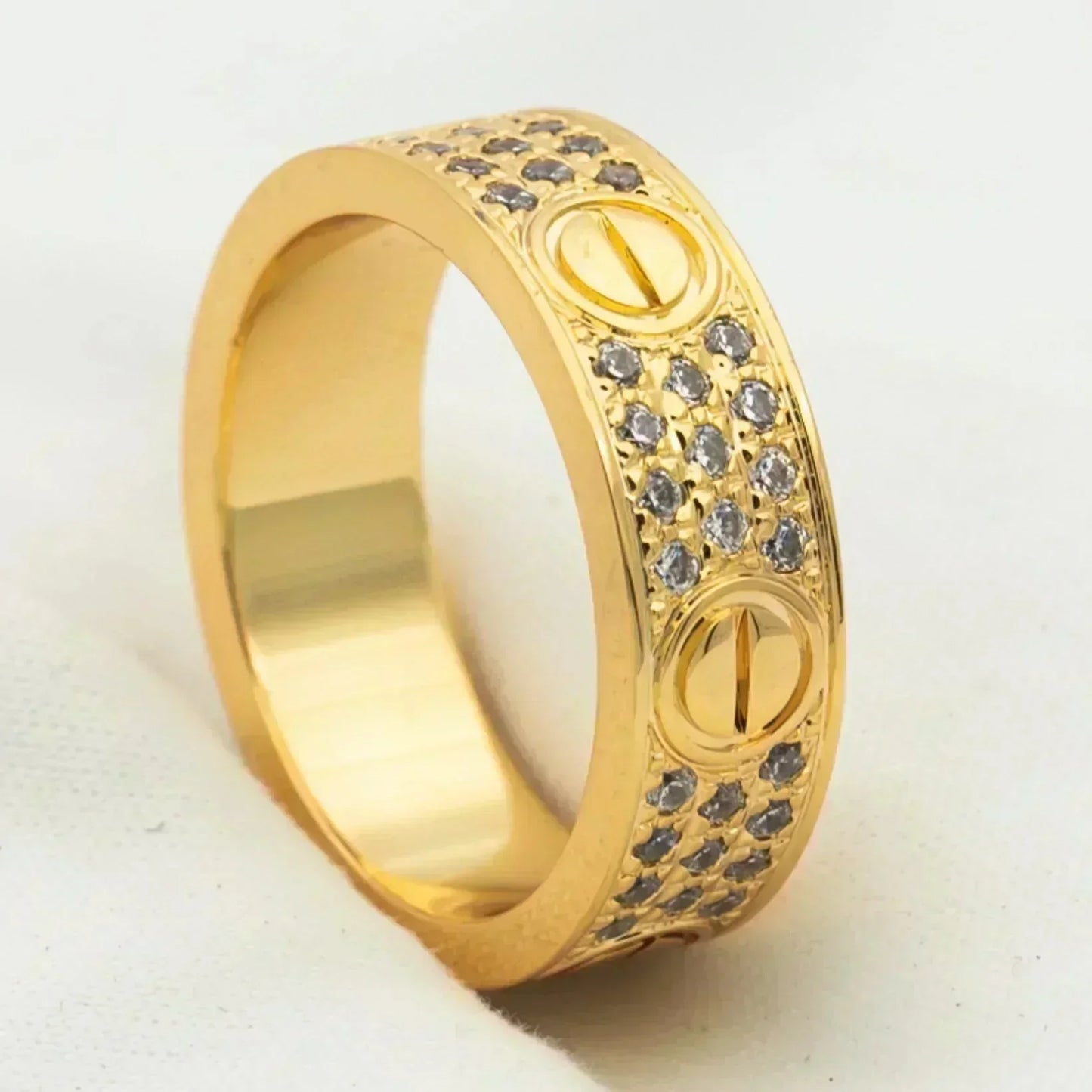 [Am jewelry]LOVE RING 5.5MM DIAMONDS PAVED