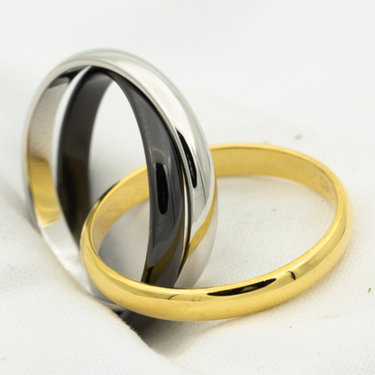 [Am jewelry]TRINITY RING BLACK GOLD SILVER