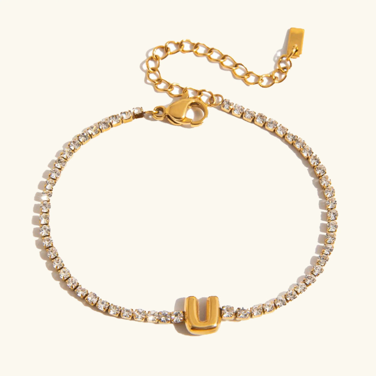 [AM Jewels]Avaria Bubble Letter Tennis Bracelet