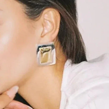 [AM Jewels]Jocelyn Two Tone Earrings