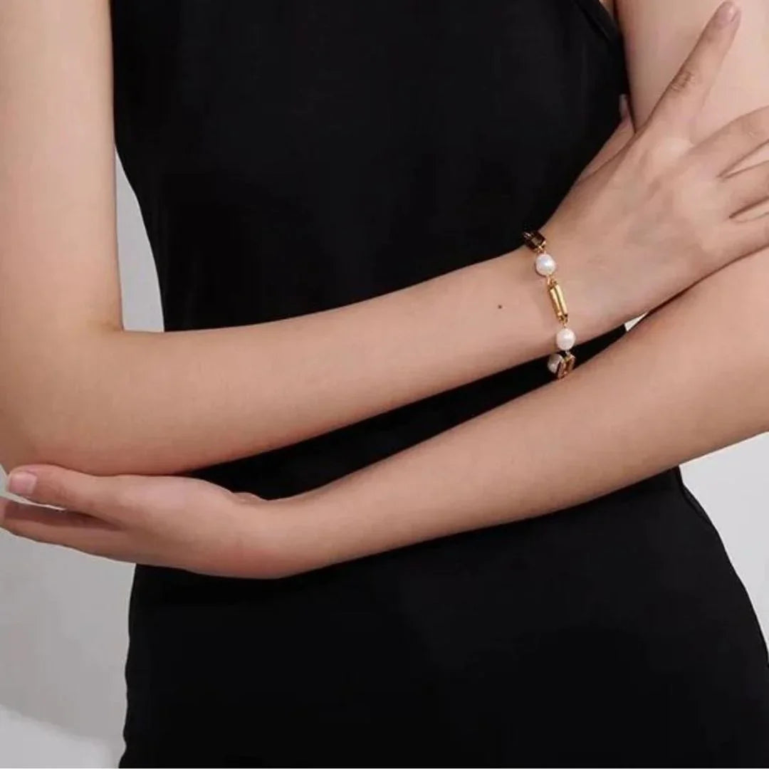 [AM Jewels]Janna Pearl Chain Bracelet