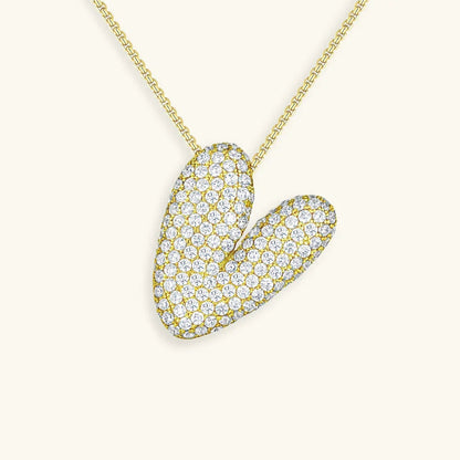 [AM Jewels]Bubble Initial Diamond Necklace