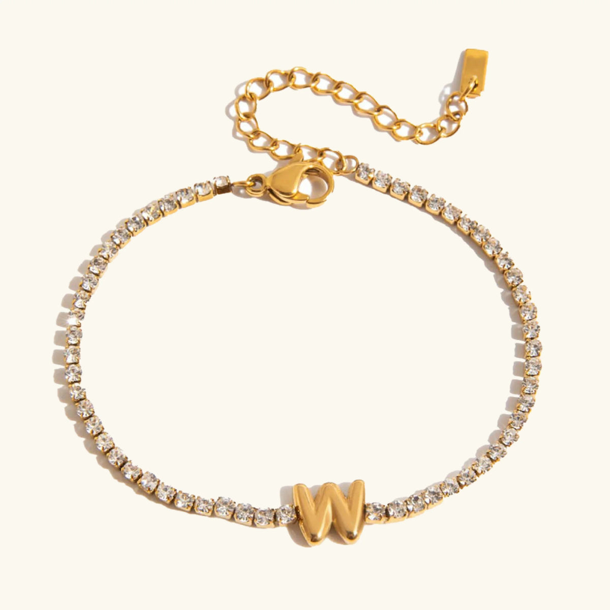[AM Jewels]Avaria Bubble Letter Tennis Bracelet