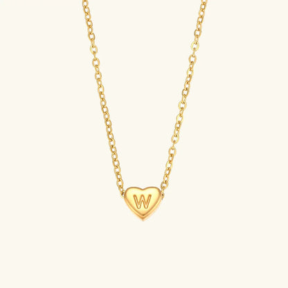 [AM Jewels]Heart Initial Gold Necklace