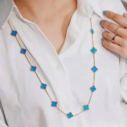 [Am jewelry]CLOVER 20 MOTIFS TURQUOISE GOLD