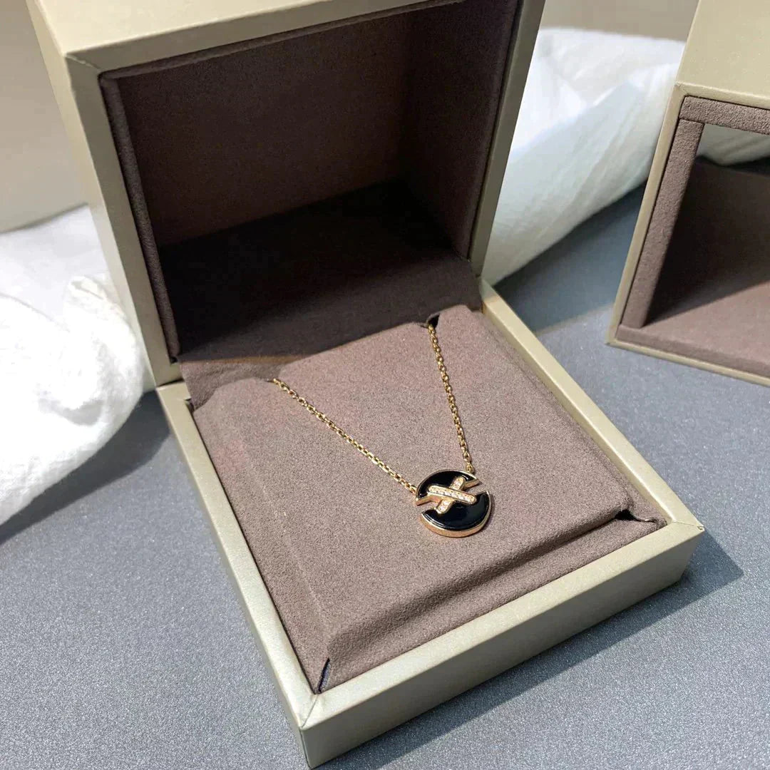 [Am jewelry]JEUX DE ROSE GOLD DIAMOND NECKLACE