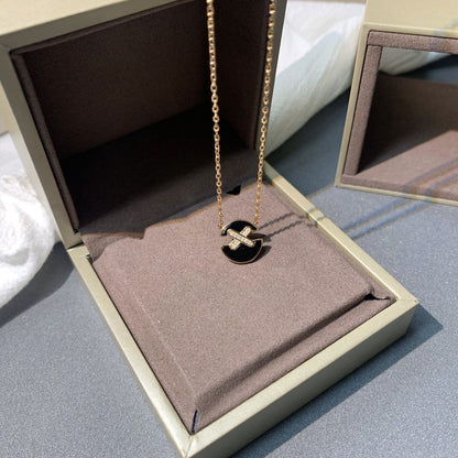 [Am jewelry]JEUX DE PINK GOLD DIAMOND NECKLACE