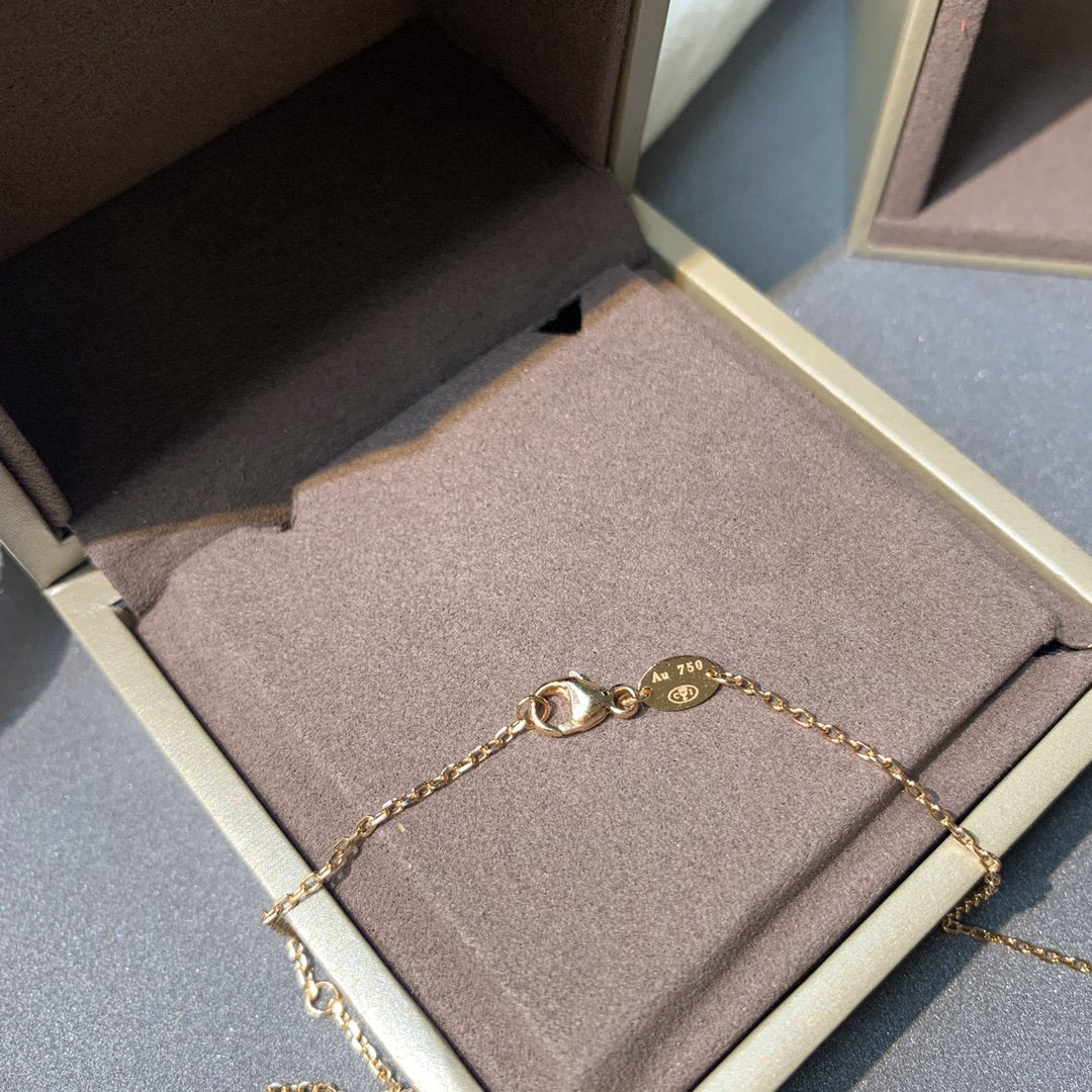 [Am jewelry]JEUX DE PINK GOLD DIAMOND NECKLACE