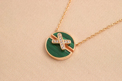 [Am jewelry]JEUX DE ROSE GOLD DIAMOND NECKLACE