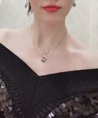 [Am jewelry]JEUX DE ROSE GOLD DIAMOND NECKLACE