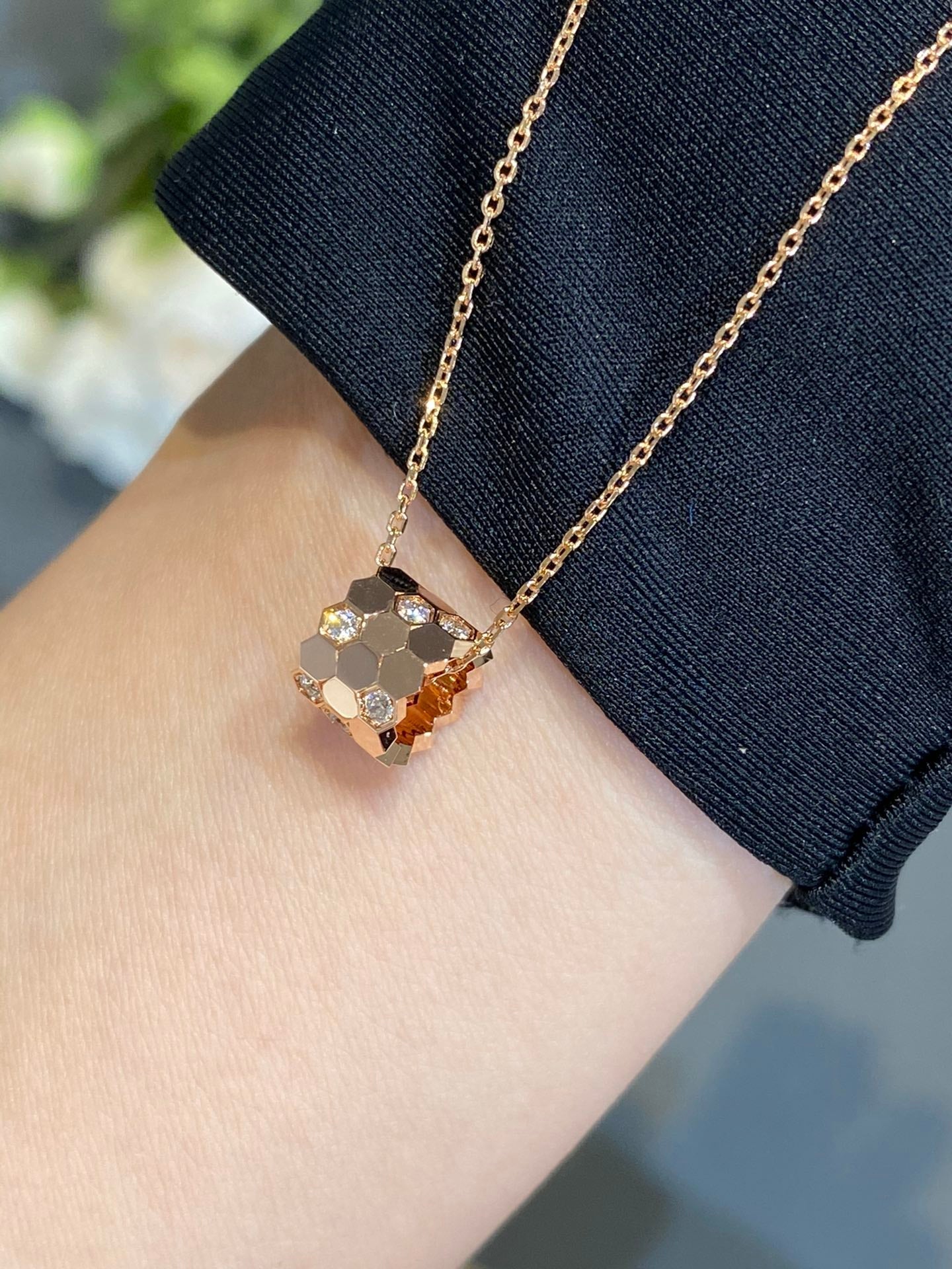 [Am jewelry]BEE LOVE DIAMOND NECKLACE