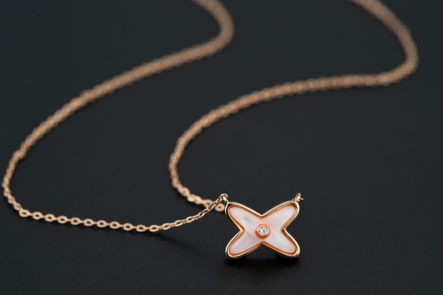 [Am jewelry]JEUX DE NECKLACE 1 DIAMOND