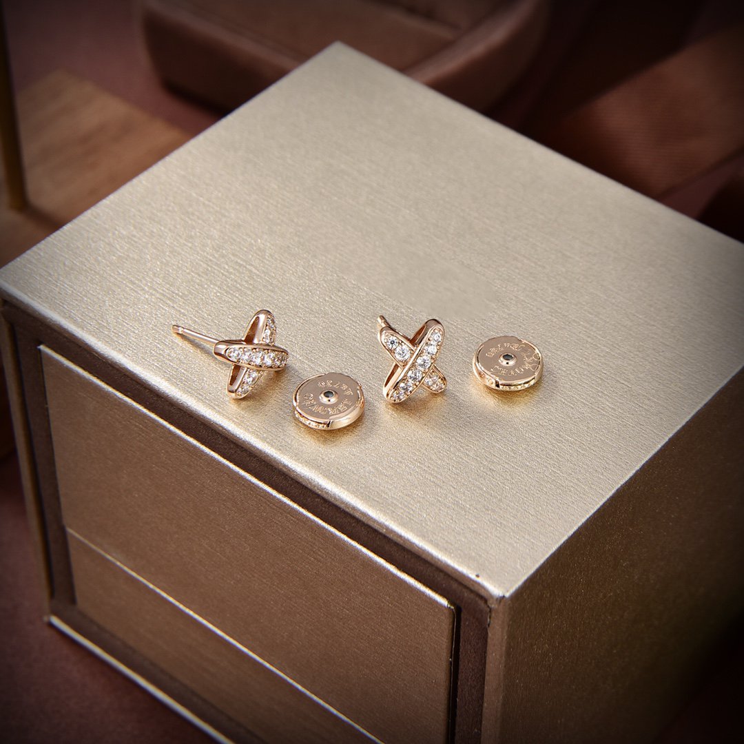 [Am jewelry]JEUX DE GOLD DIAMOND EARRINGS
