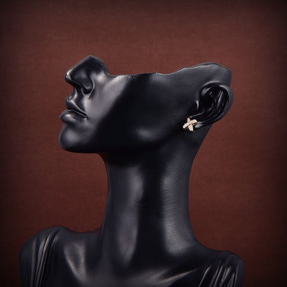 [Am jewelry]JEUX DE GOLD DIAMOND EARRINGS