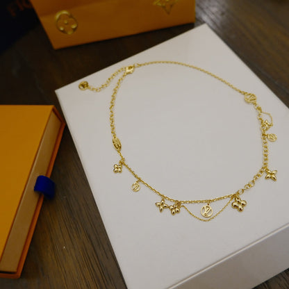 [Am jewelry]BLOOMING SUPPLE NECKLACE BRASS