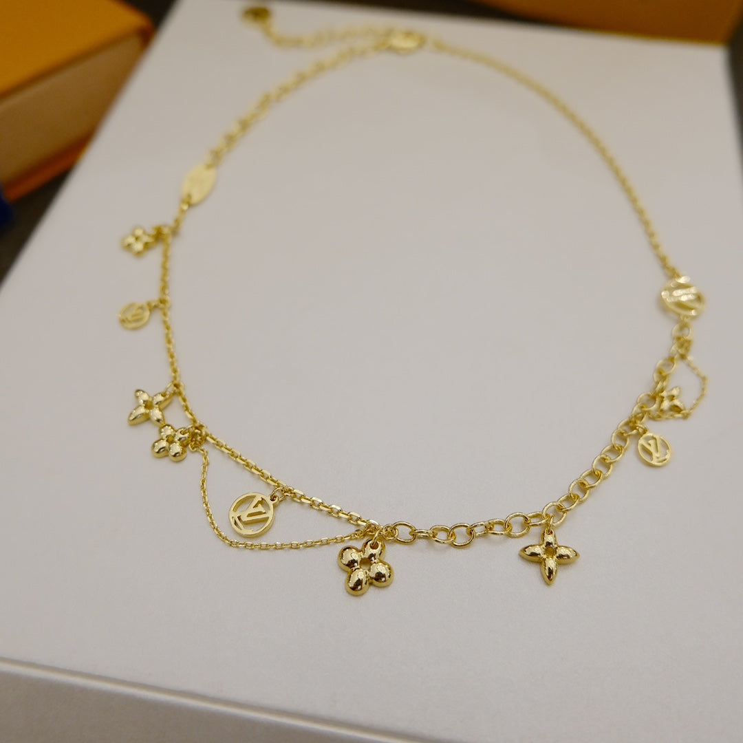 [Am jewelry]BLOOMING SUPPLE NECKLACE BRASS