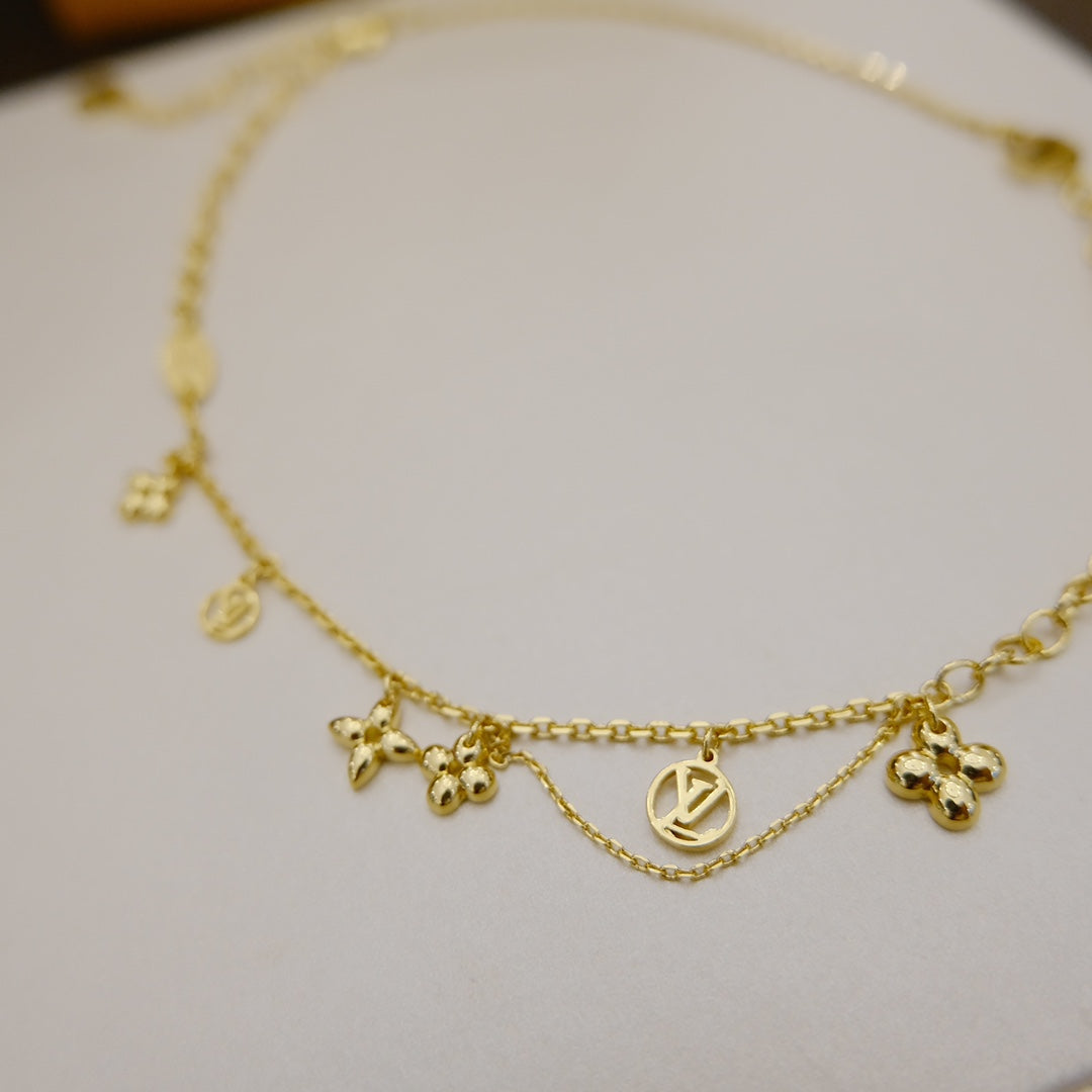 [Am jewelry]BLOOMING SUPPLE NECKLACE BRASS