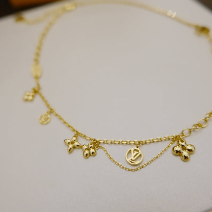 [Am jewelry]BLOOMING SUPPLE NECKLACE BRASS