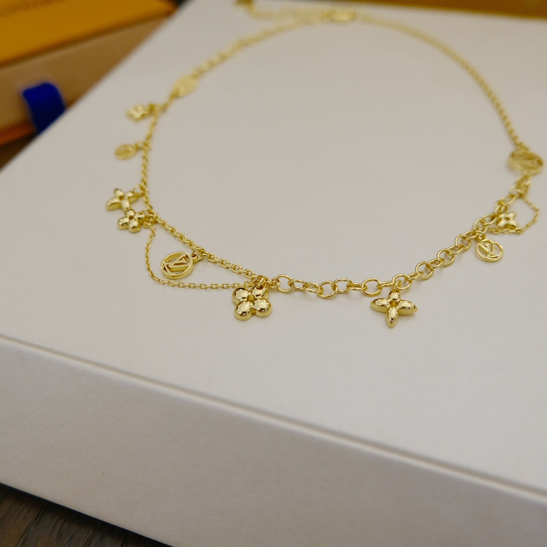 [Am jewelry]BLOOMING SUPPLE NECKLACE BRASS