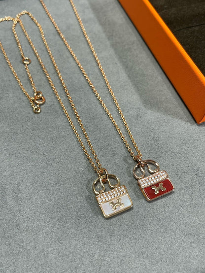 [Am jewelry]H CIRCE MOISSANITE PENDANT NECKLACE GOLD