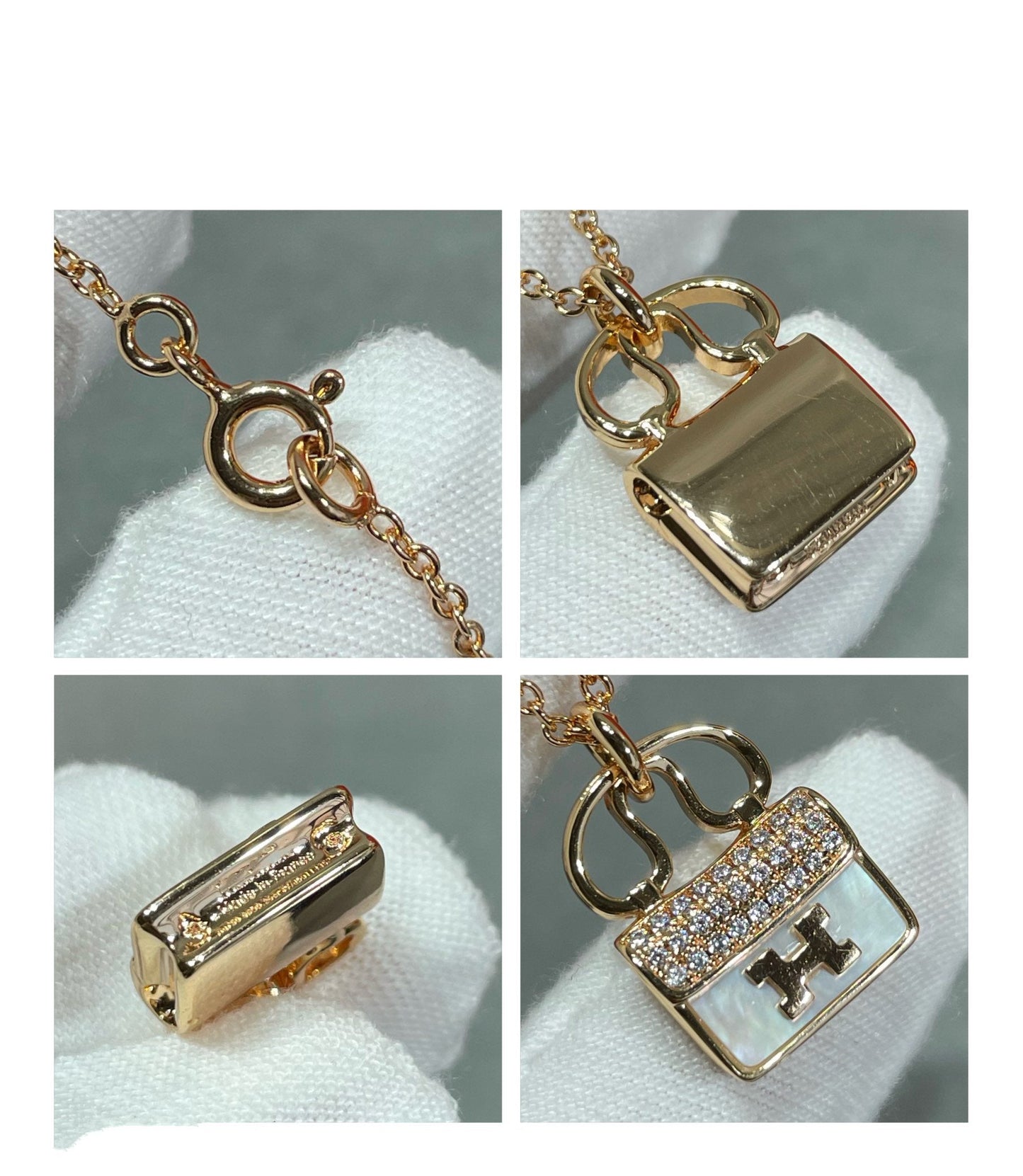 [Am jewelry]H CIRCE MOISSANITE PENDANT NECKLACE GOLD