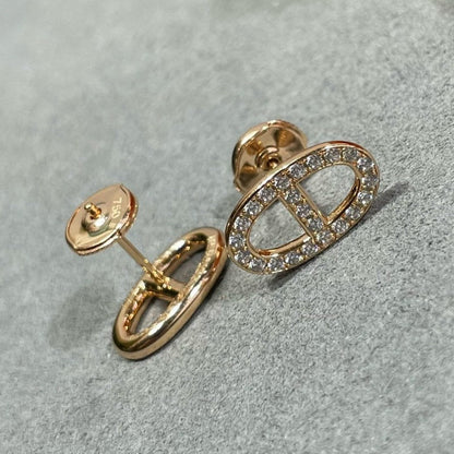[Am jewelry]HM FULL DIAMOND PIG NOSE STUD EARRINGS