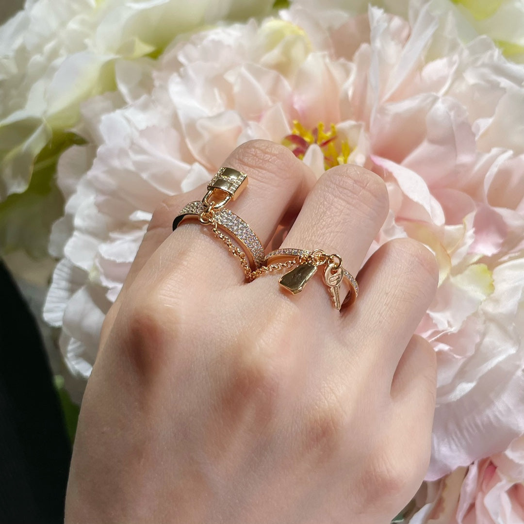 [Am jewelry]HM KELLY CLOCHETTE DOUBLE RING IN  WITH DIAMONDS