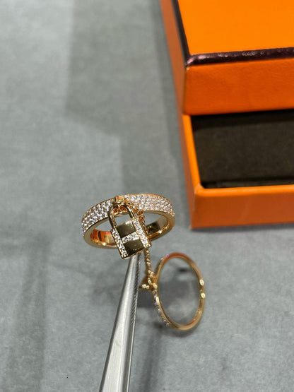 [Am jewelry]HM KELLY CLOCHETTE DOUBLE RING IN  WITH DIAMONDS
