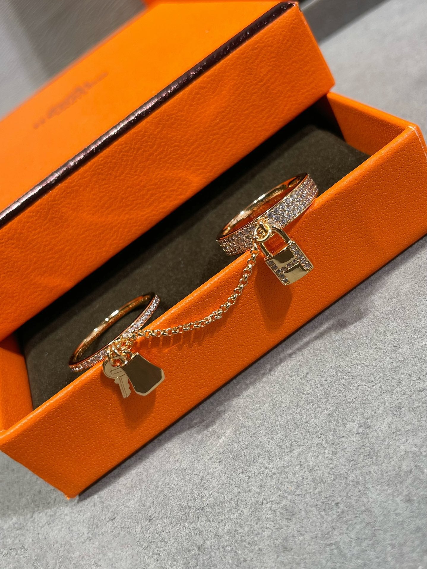 [Am jewelry]HM KELLY CLOCHETTE DOUBLE RING IN  WITH DIAMONDS