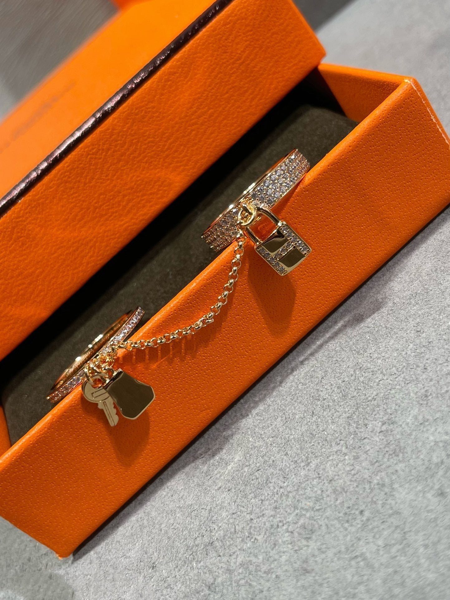 [Am jewelry]HM KELLY CLOCHETTE DOUBLE RING IN  WITH DIAMONDS