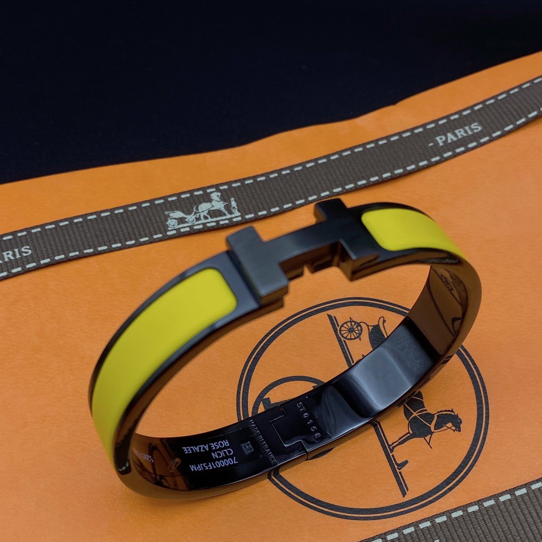 [Am jewelry]CLIC HM SO BLACK YELLOW BRACELET