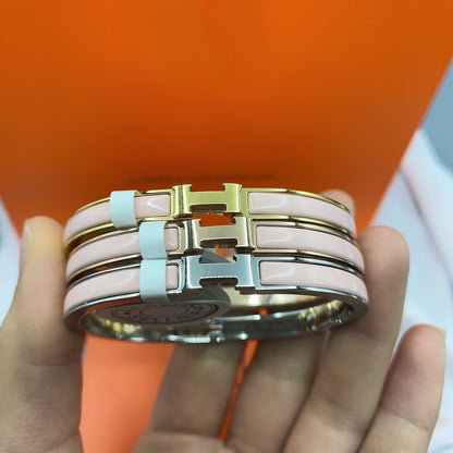 [Am jewelry]CLASSIC HM CLIC  PINK 8MM ENAMEL BRACELET